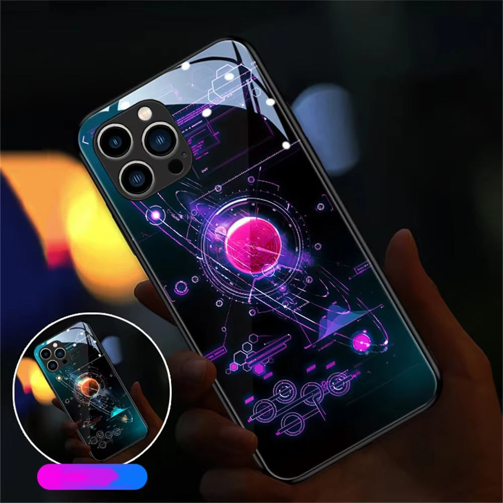 Premium Apple iPhone Case, MagSafe Compatible, Camera Lens and Screen Protection, Ultra Thin, Shockproof, Magnetic, Full All Around Protection, LED Call Flash Glass Cover