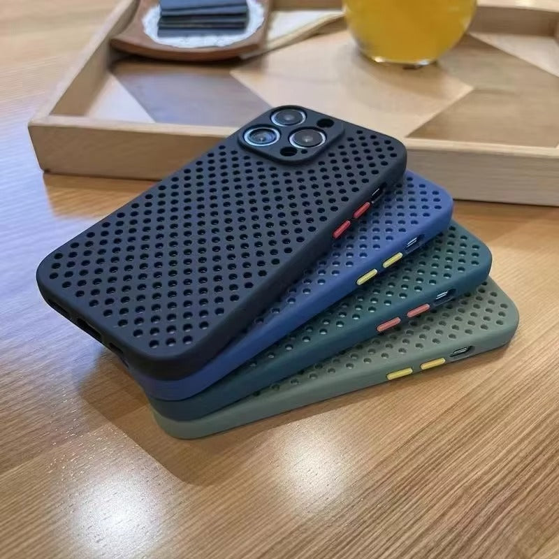 Luxury Apple iPhone Case, MagSafe Compatible, Camera Lens & Screen Protection, Ultra Thin, Shockproof, Magnetic Full All Around Cover – Hollow Soft Case with Heat Dissipation Design & Plain Color Ultra Thin Finish