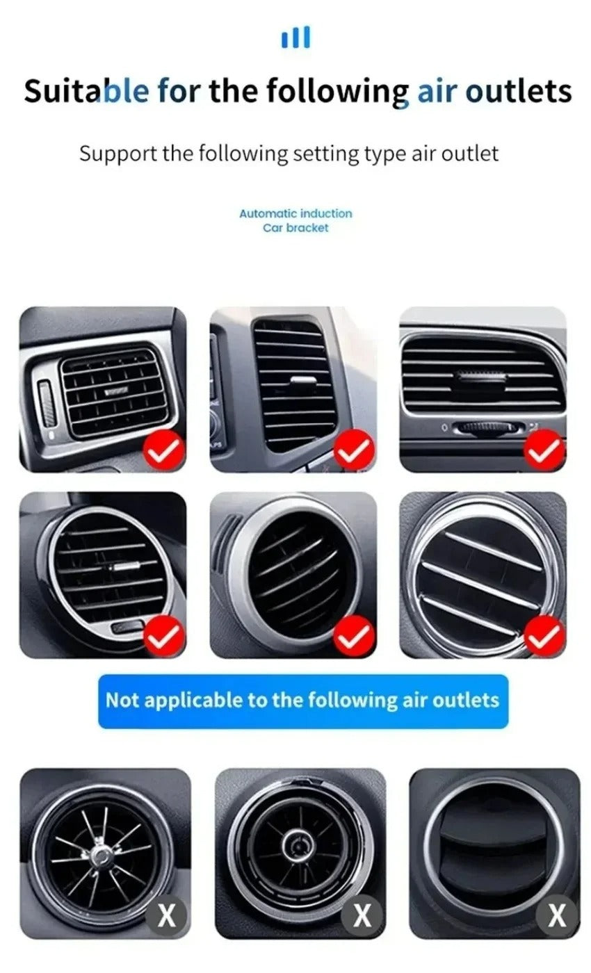 Premium 30W Magnetic Wireless Car Charger – Fast Charging Phone Mount for Air Vent, MagSafe Compatible, Auto-Align, 360° Adjustable Holder