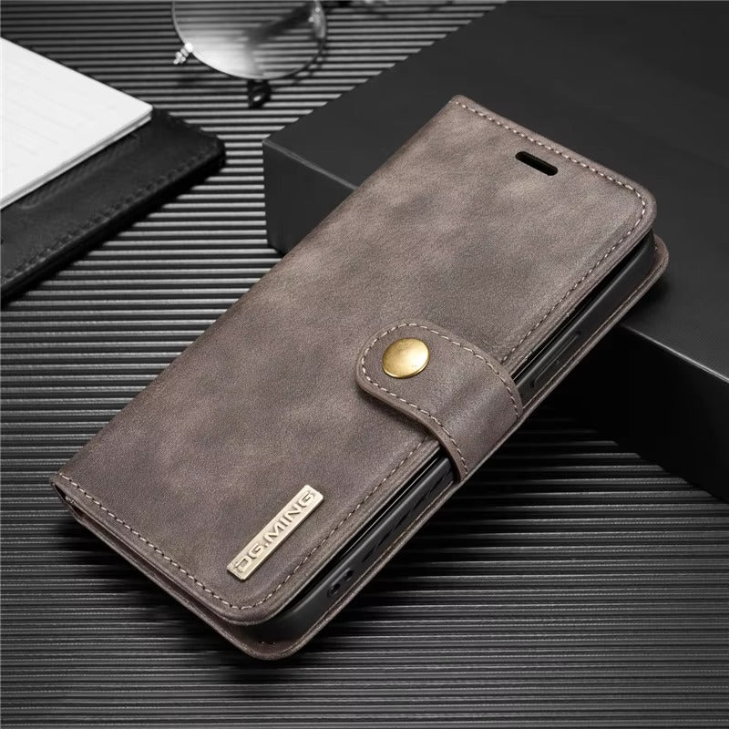 Premium Detachable Leather Apple iPhone Case, MagSafe Compatible, Ultra Thin Magnetic Shockproof Full Protection