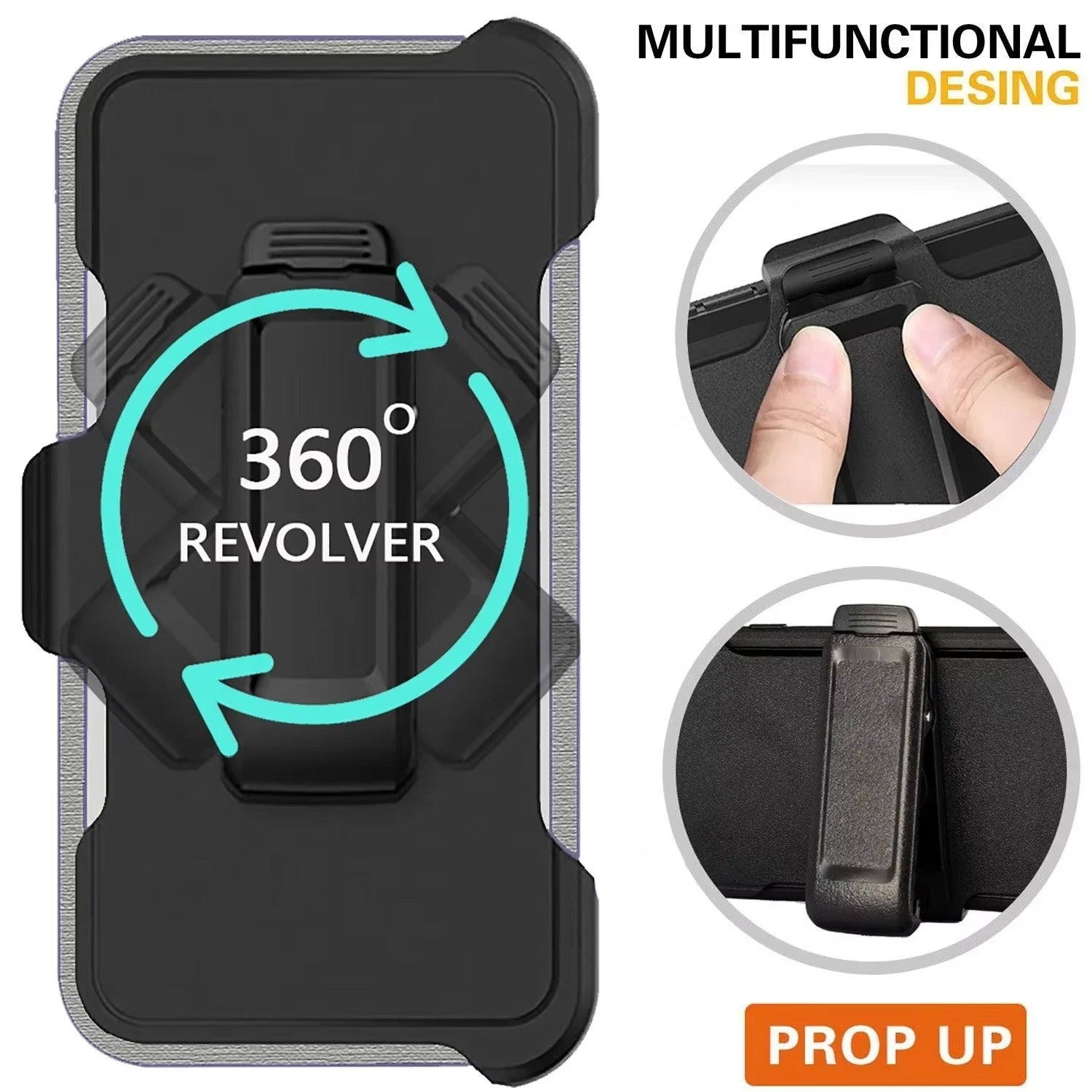 Robust Apple iPhone Case, MagSafe Compatible, Camera Lens and Screen Protection, Ultra Thin, Shockproof, Magnetic, Full All Around Protection, 3-in-1 Belt Clip Armor Cover