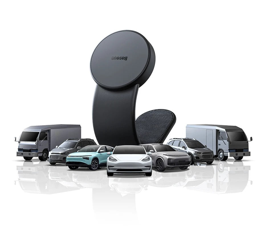 Robust Magnetic Car Phone Holder with 15W Wireless Charging – Foldable Dashboard Mount, Strong Grip, Universal for iPhone & Android, Mini Design