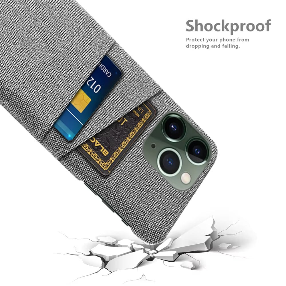Premium Apple iPhone Case, MagSafe Compatible, Camera Lens and Screen Protection, Ultra Thin, Shockproof, Magnetic, Full All Around Protection, Dual Card Fabric Cover