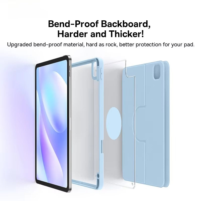 Premium Magnetic iPad Case with Pencil Holder – Slim Smart Cover with Auto SleepCompatible with 10.2", 10.9", 11", 12.9" Tablets