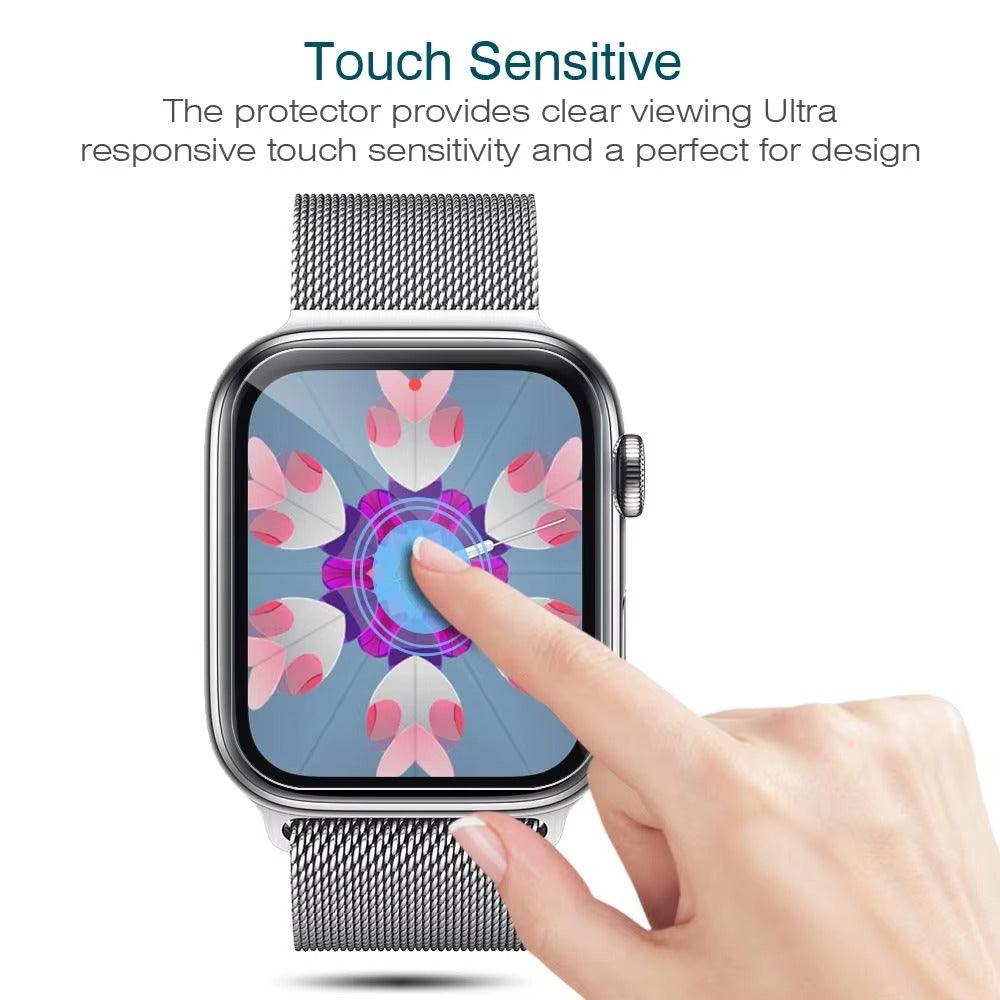 Premium HD Screen Protector for Apple Watch – Full Coverage Scratch-Resistant Film Guard, Easy Install