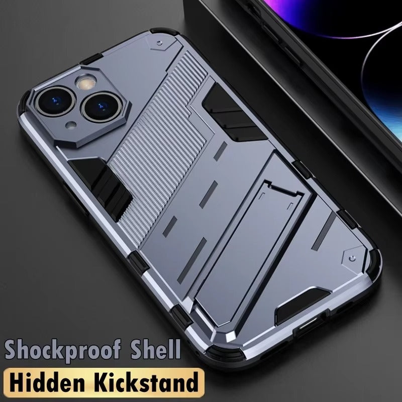 Robust Apple iPhone Case, MagSafe Compatible, Camera Lens and Screen Protection, Ultra Thin, Shockproof, Magnetic, Full All Around Protection, Armor Kickstand Cover