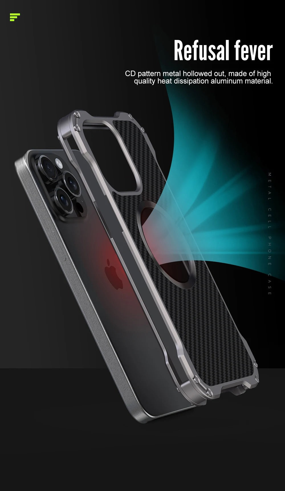 Robust Apple iPhone Case, MagSafe Compatible, Camera Lens & Screen Protection, Ultra Thin, Shockproof, Magnetic Full All Around Cover – Carbon Fiber Aluminum Alloy Case with Built-In Holder Ring & Lightweight Frame