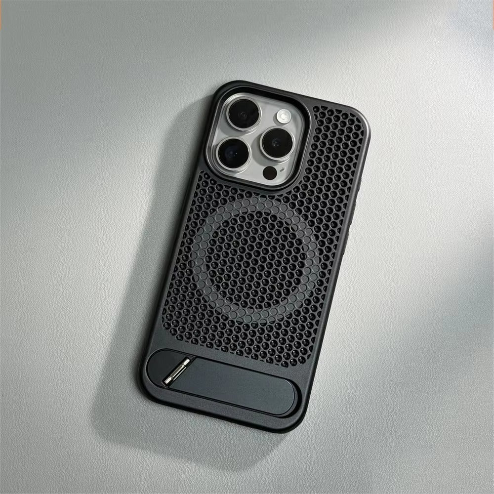 Luxury Apple iPhone Case, MagSafe Compatible, Camera Lens & Screen Protection, Ultra Thin, Shockproof, Magnetic Full All Around Cover – Breathable Heat Dissipation Case with Titanium Hard Back & Wireless Charging Support