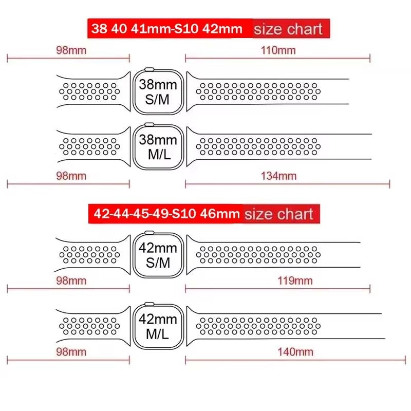 Colorful Silicone Sport Watch Band – Soft Replacement Strap with Stainless Steel Buckle, Compatible with 38mm to 49mm Smartwatches