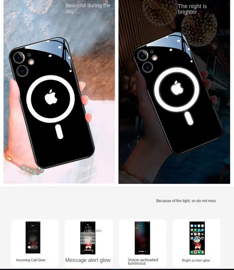 Premium Apple iPhone Case, MagSafe Compatible, Camera Lens and Screen Protection, Ultra Thin, Shockproof, Magnetic, Full All Around Protection, Flash Call LED Cover