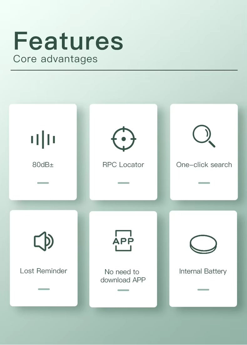 Smart Bluetooth GPS Tracker Compatible with Apple Find My – MFI Certified AirTag Replacement for Wallet, Keys, Bike, Bag – Anti-Lost Finder with Sound Alert & Long Battery Life