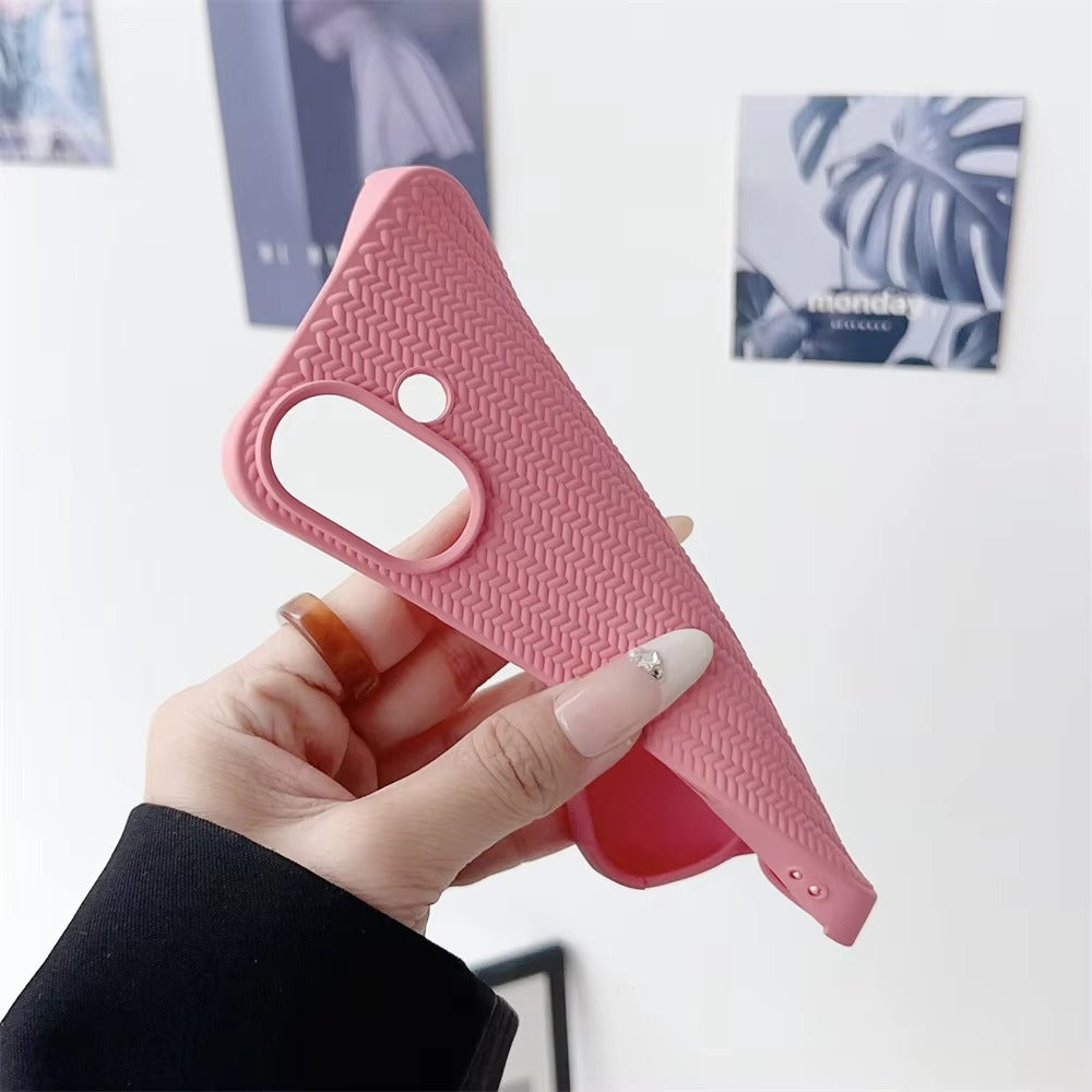 Luxury Apple iPhone Case, MagSafe Compatible, Camera Lens & Screen Protection, Ultra Thin, Shockproof, Magnetic Full All Around Cover – Woven Pattern Soft Silicone Case with Solid Color Stylish Design