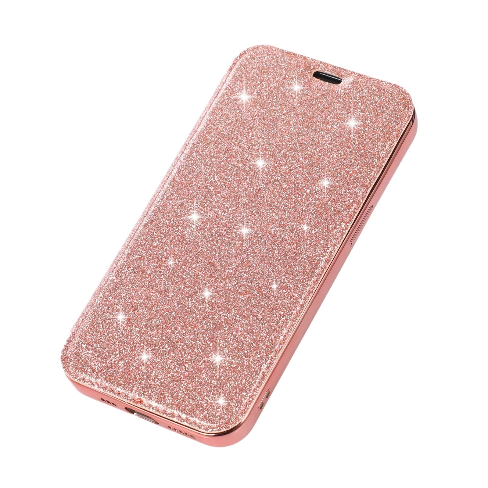 Luxury Apple iPhone Case, MagSafe Compatible, Camera Lens and Screen Protection, Ultra Thin, Shockproof, Magnetic, Full All Around Protection, Glitter Flip Wallet Cover