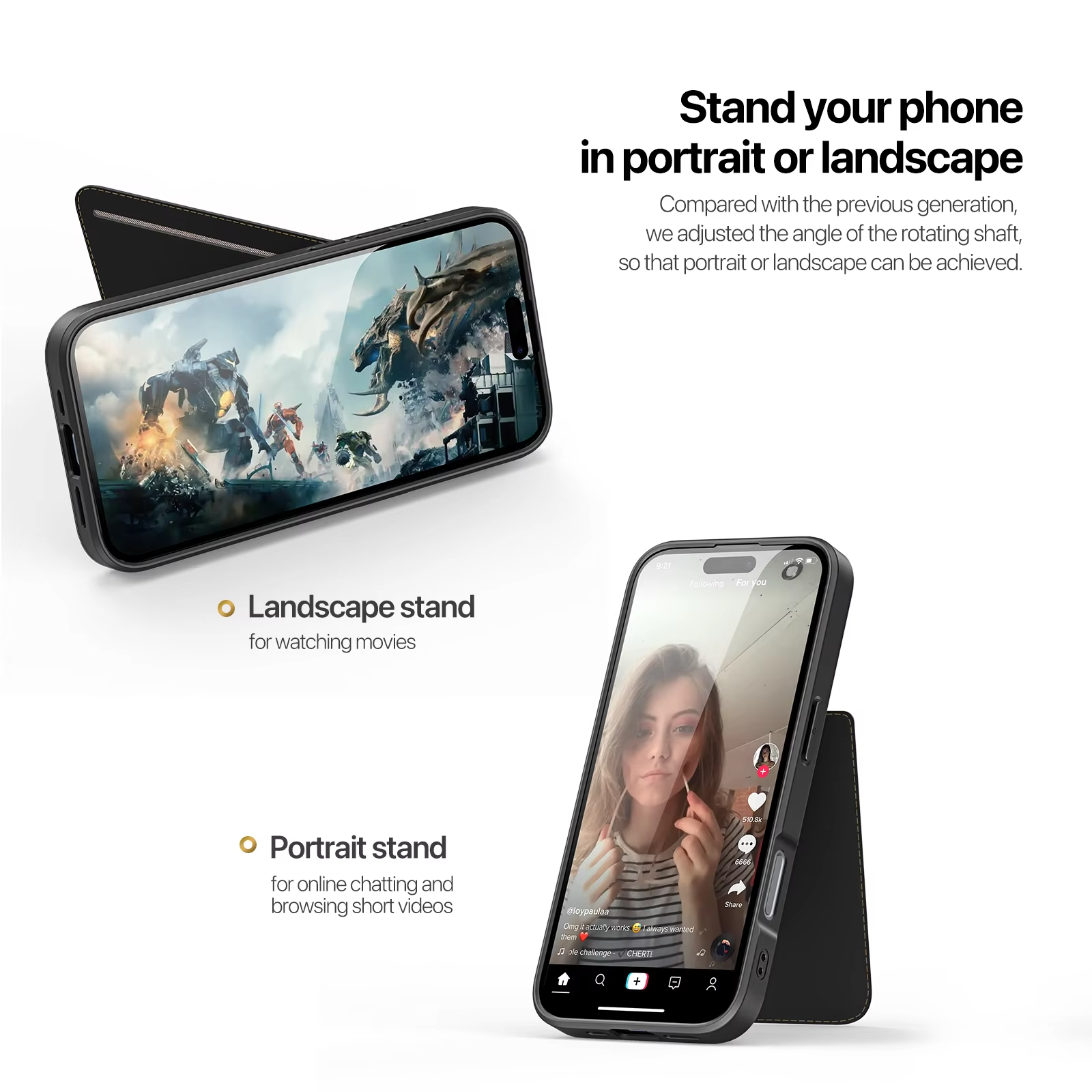 Premium Apple iPhone Case, MagSafe Compatible, Camera Lens and Screen Protection, Ultra Thin, Shockproof, Magnetic, Full All Around Protection, 3-in-1 Business Card Cover