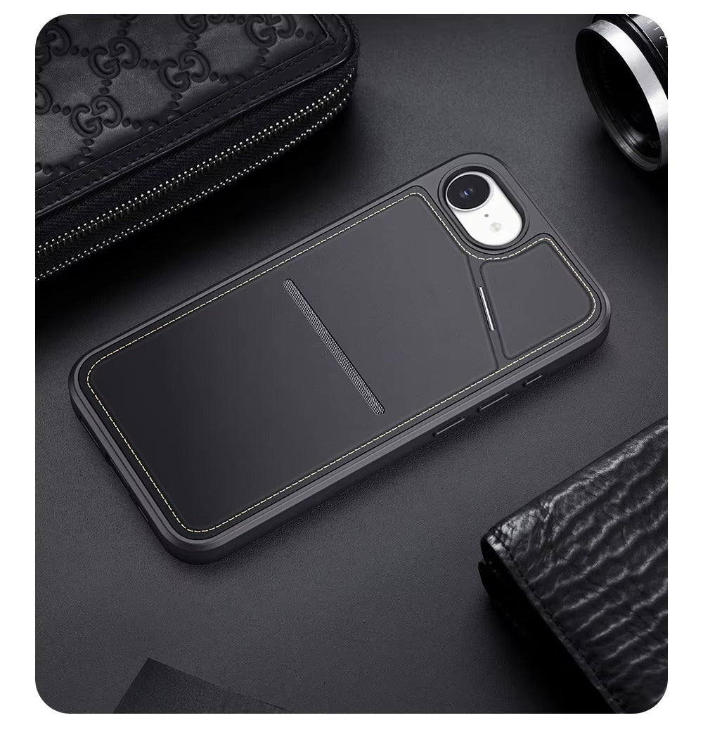 Premium Apple iPhone Case, MagSafe Compatible, Camera Lens and Screen Protection, Ultra Thin, Shockproof, Magnetic, Full All Around Protection, 3-in-1 Business Card Cover