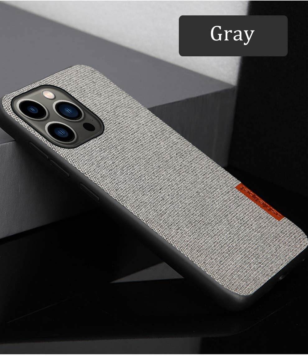 Premium Apple iPhone Case, MagSafe Compatible, Camera Lens and Screen Protection, Ultra Thin, Shockproof, Magnetic, Full All Around Protection, Canvas Fabric Back Cover