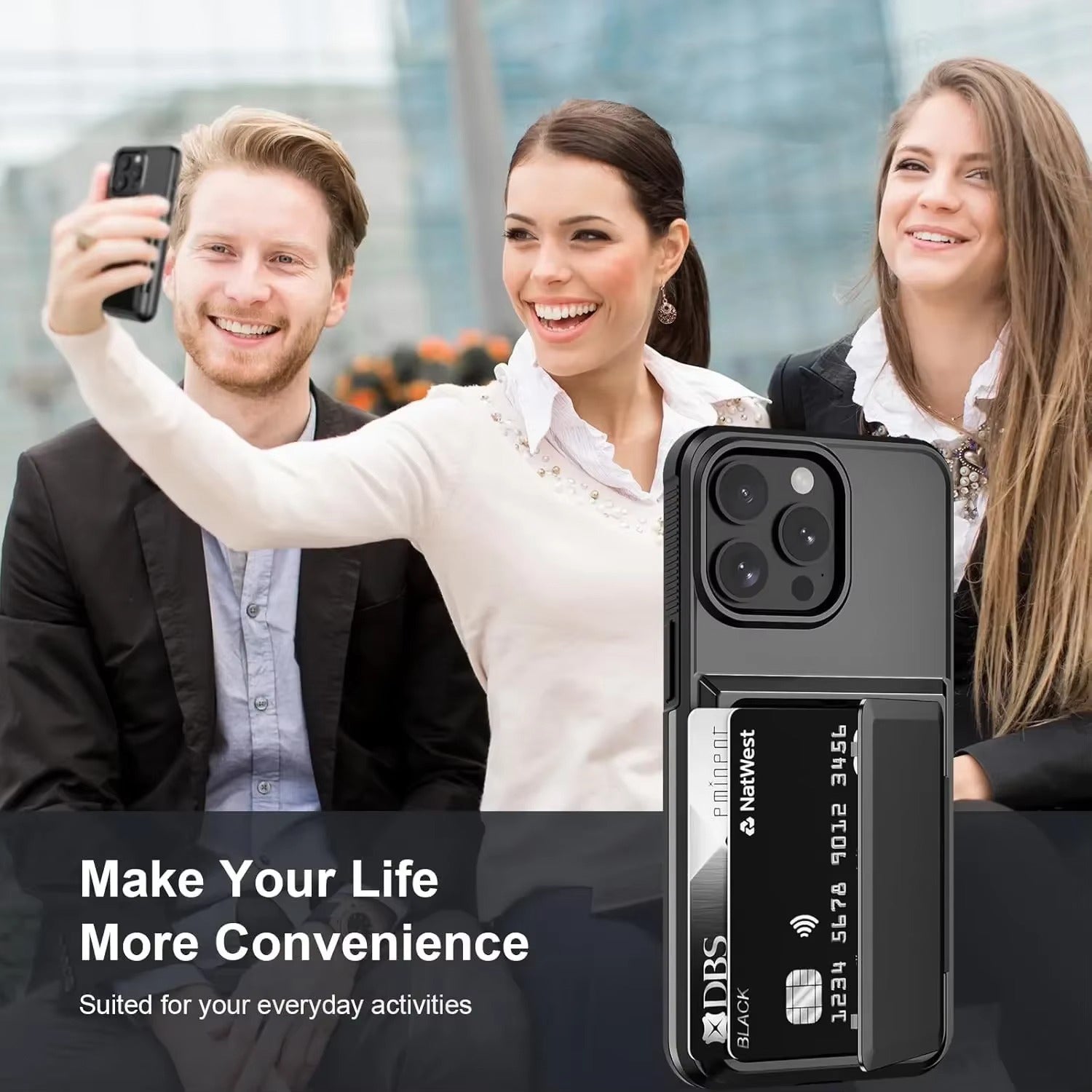 Robust Apple iPhone Case, MagSafe Compatible, Camera Lens and Screen Protection, Ultra Thin, Shockproof, Magnetic, Full All Around Protection, Wallet Card Holder Cover