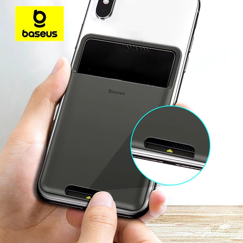 High Quality Silicone Phone Card Holder – Slim, Adhesive Back Cover with ID Slot, Wallet Sticker Case for Apple iPhone