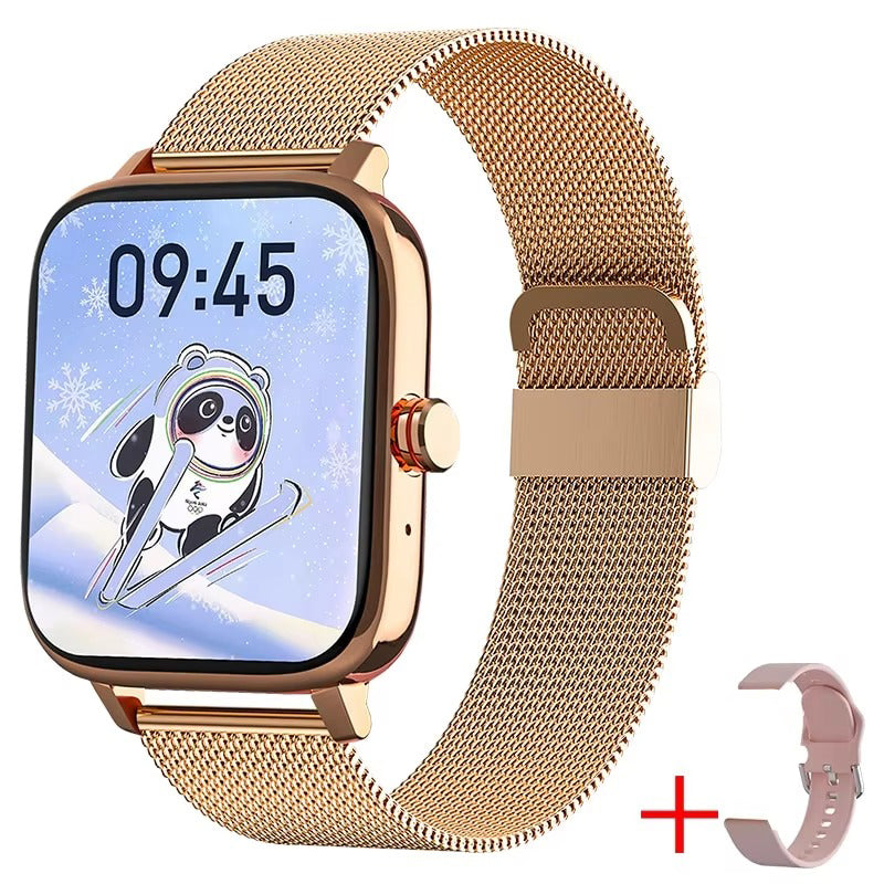 Premium Smartwatch for iPhone – Custom Dial Bluetooth Watch for Men & Women, Full Touchscreen Fitness Bracelet with Waterproof