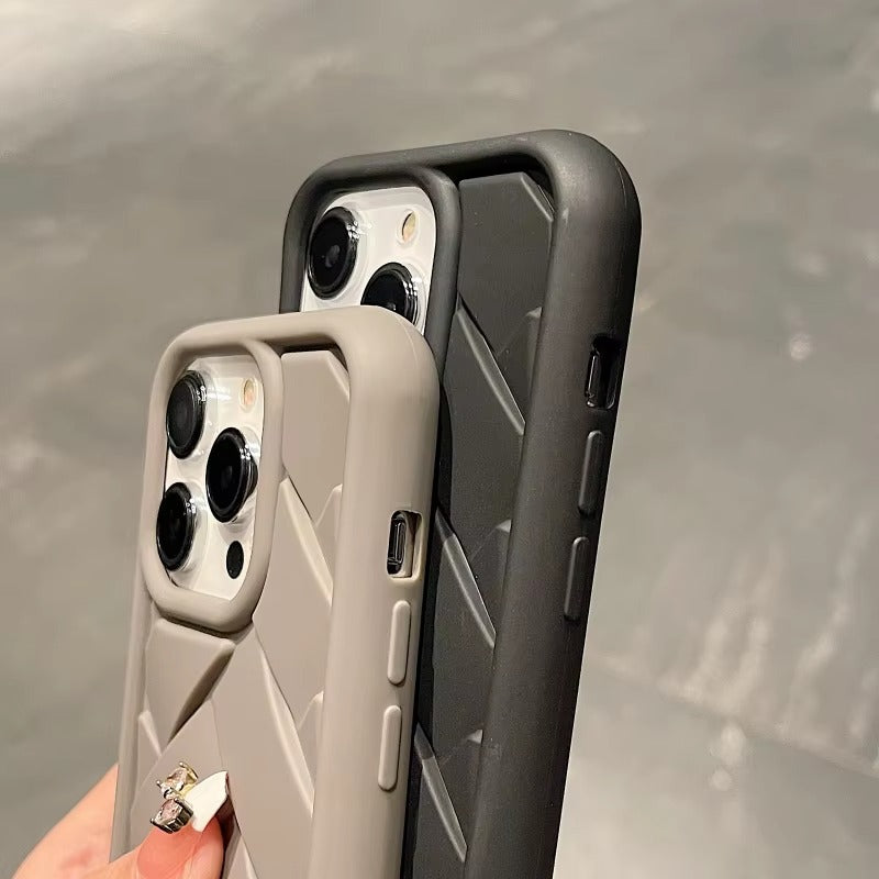 Luxury Apple iPhone Case, MagSafe Compatible, Camera Lens & Screen Protection, Ultra Thin, Shockproof, Magnetic Full All Around Cover – 3D Woven Pattern Soft Silicone Case with Heat Dissipation & Solid Protection