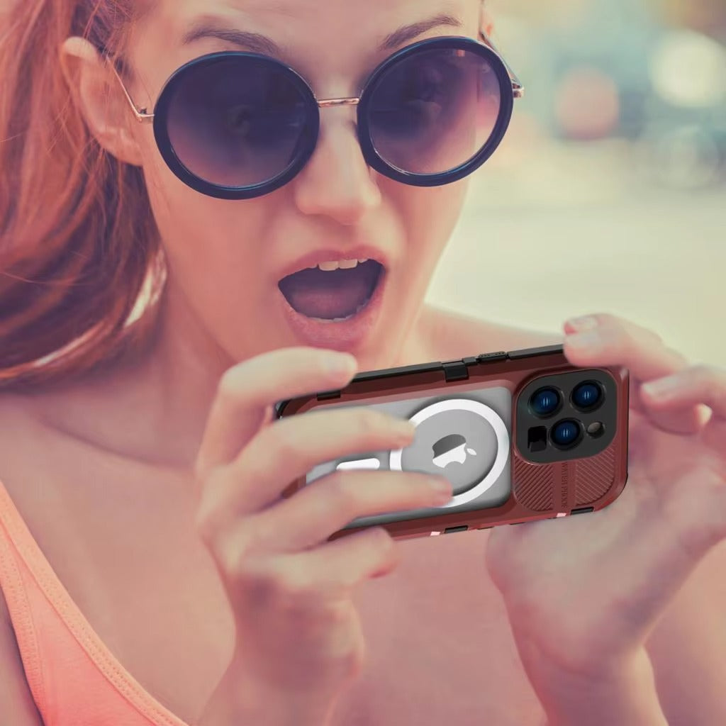 Robust Apple iPhone Case MagSafe Compatible, Camera Lens & Screen Protection, Ultra Thin Shockproof Magnetic Full All Around Protection Cover with IP68 Metal Military Design