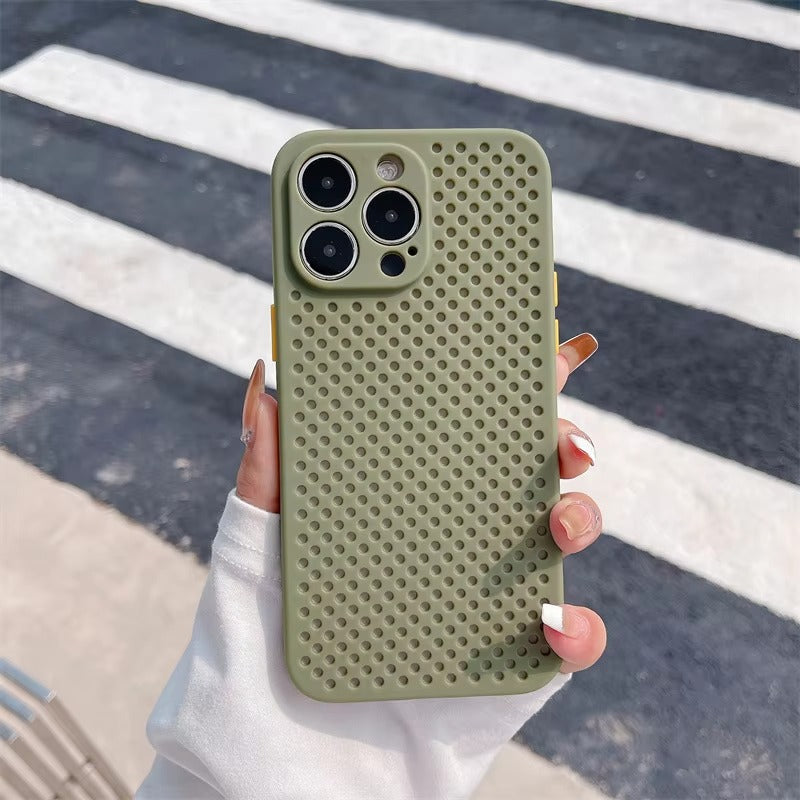 Luxury Apple iPhone Case, MagSafe Compatible, Camera Lens & Screen Protection, Ultra Thin, Shockproof, Magnetic Full All Around Cover – Hollow Soft Case with Heat Dissipation Design & Plain Color Ultra Thin Finish