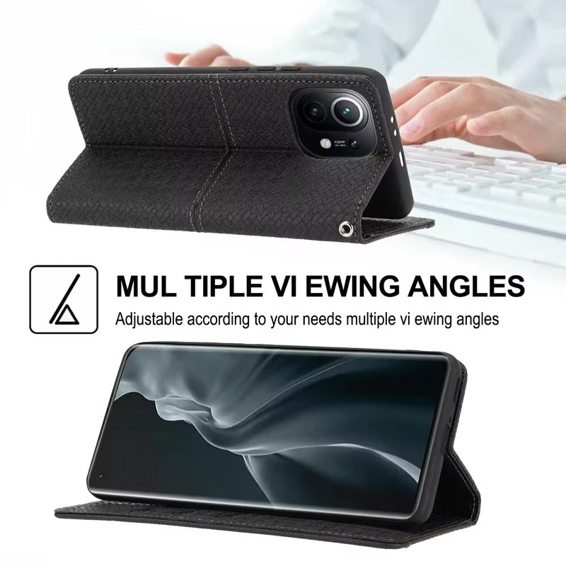 Luxury Apple iPhone Case, MagSafe Compatible, Camera Lens and Screen Protection, Ultra Thin, Shockproof, Magnetic, Full All Around Protection, Classic Leather Flip Cover