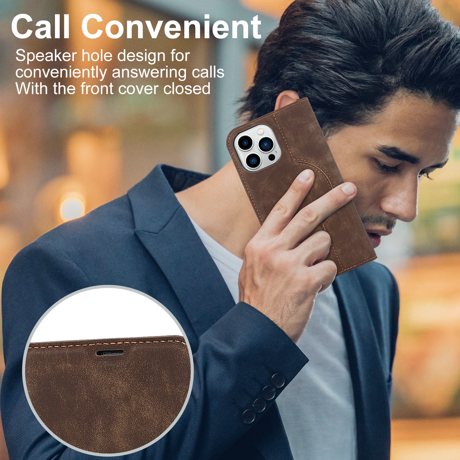 Luxury Magnetic Leather Wallet iPhone Case – MagSafe Wireless Charging, Card Slot, Stand Feature, Premium Protection, Stylish & Durable Cover