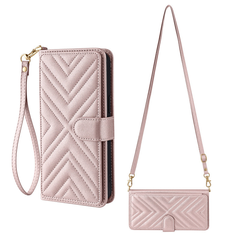 Luxury Crossbody Wallet iPhone Case – Fashion Shoulder Strap, Magnetic Closure, Card Holder and Premium Protection for iPhone