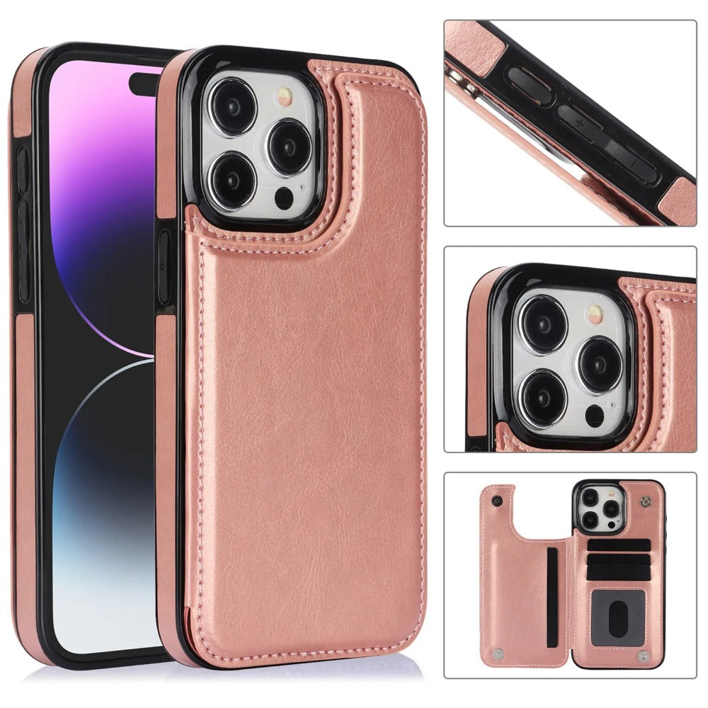 Luxury Wallet Flip iPhone Case – Cover with Card Slots, Secure Magnetic Closure, and Full Protection for Ultimate Convenience