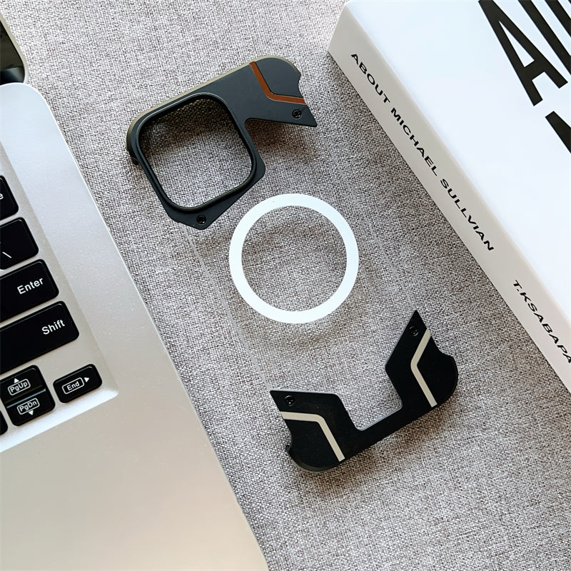 Aluminum Alloy Frameless - Metal Bumper, Transparent PC Back, Magnetic Wireless Charging Compatible | Case for iPhone