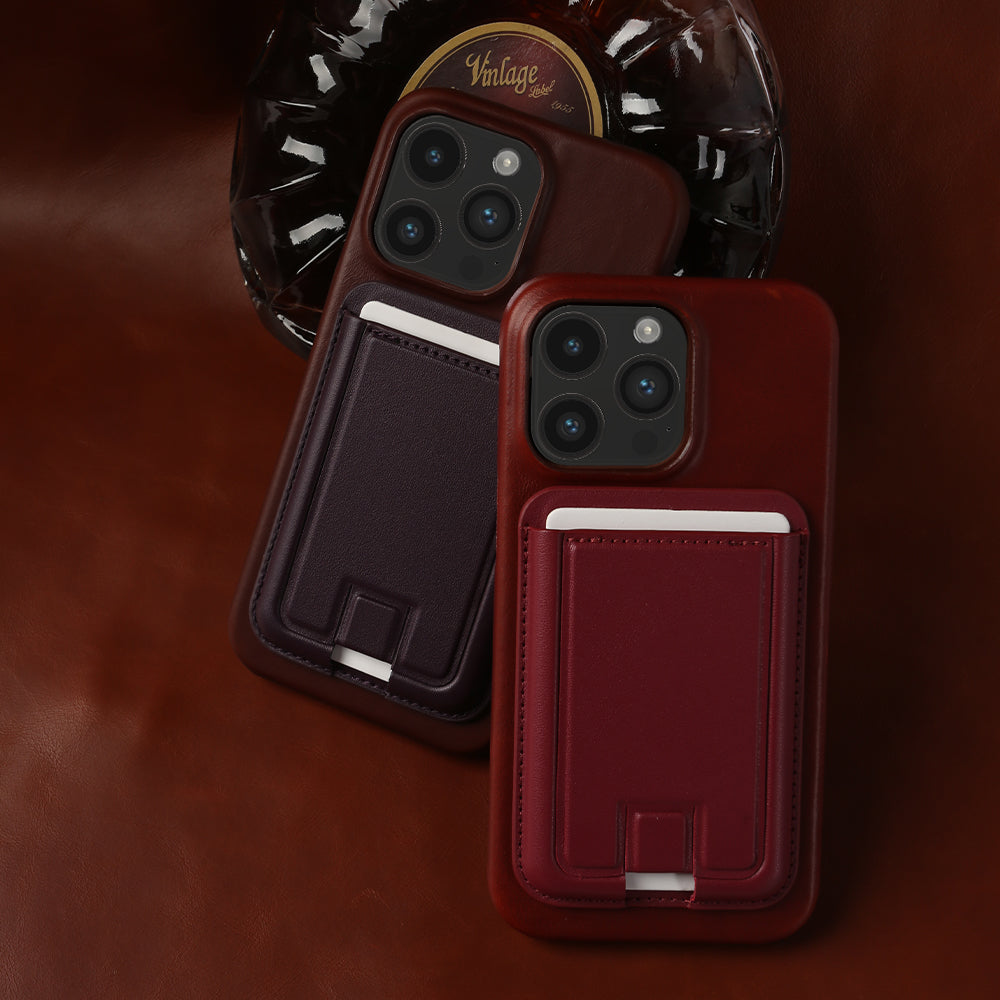 Luxury MagSafe Wallet iPhone Case– Genuine Leather, Magnetic Wireless Charging, Card Holder, Shockproof Protection, Premium Design for iPhone Models