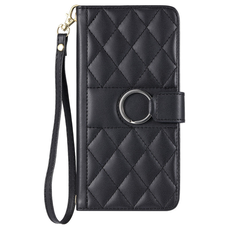 Luxury Leather Flip Phone Case – Premium Wallet, Bracket Protection, Elegant Cover with Card Slots, Durable & Functional