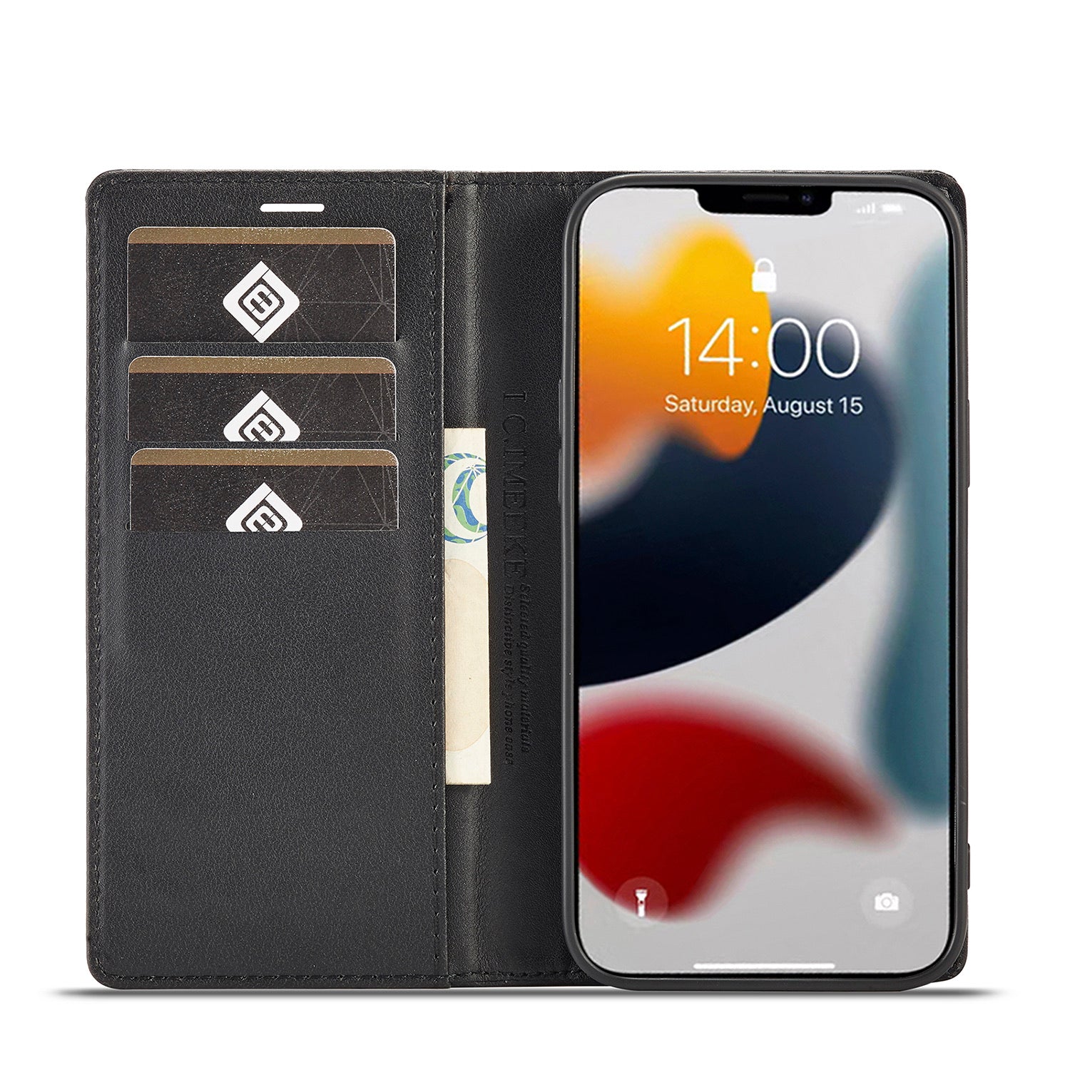 Luxury Carbon Fiber Leather Wallet iPhone Case – Magnetic Flip Cover, Card Holder, Shockproof Protection, Durable for iPhone