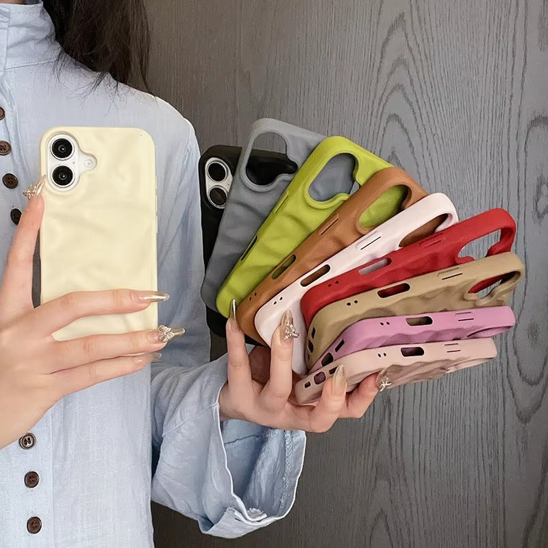 Premium Apple iPhone Case, MagSafe Compatible, Camera Lens & Screen Protection, Ultra Thin, Shockproof, Magnetic Full All Around Cover – Matte Wrinkle Silicone Case with Soft Back & Wrist Strap