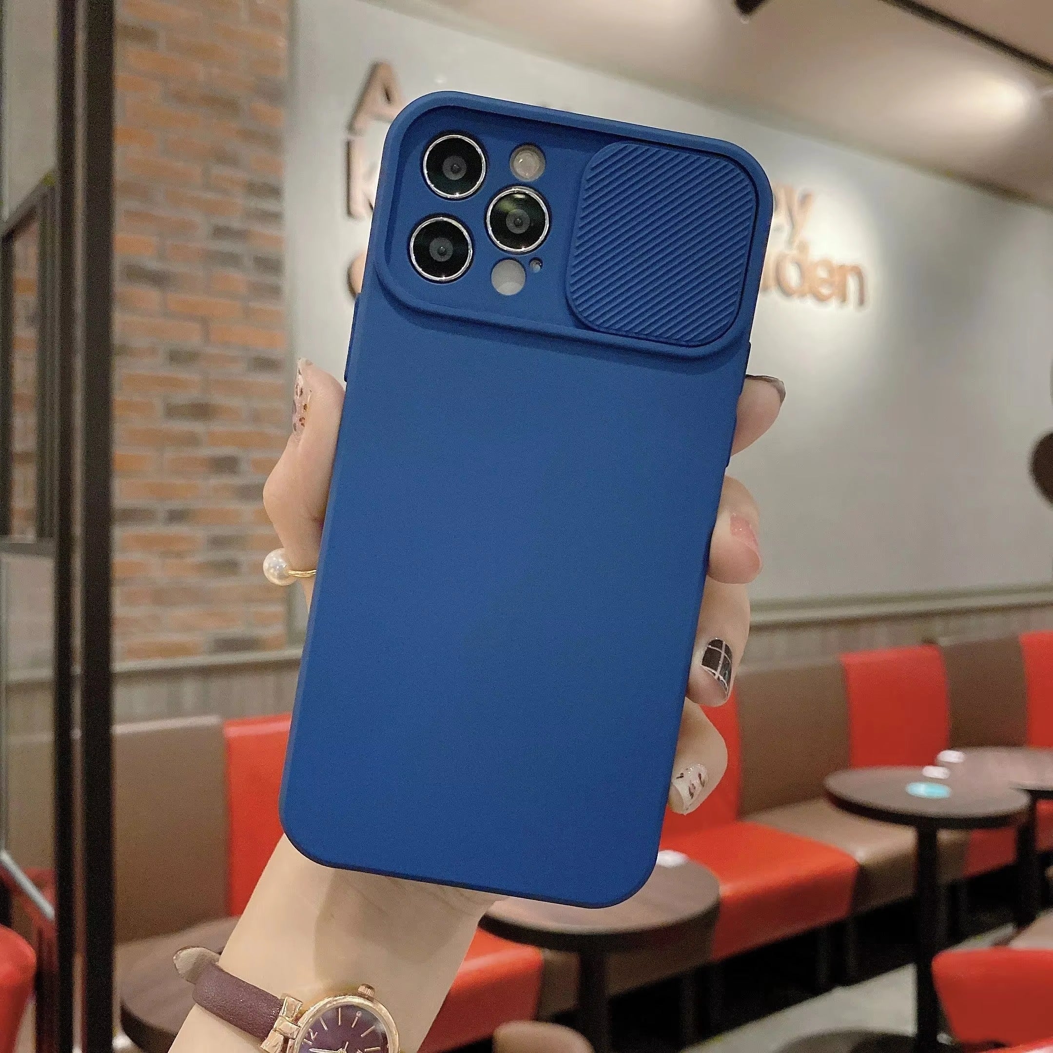 High Quality Apple iPhone Case Ultra Thin Shockproof Magnetic Full All Around Protection Cover with Sliding Camera Armor Back