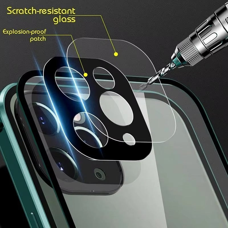 Luxury 360° Full Protection Magnetic iPhone Case – Metal Frame, Double-Sided Glass, Shockproof Bumper Cover | Case for iPhone