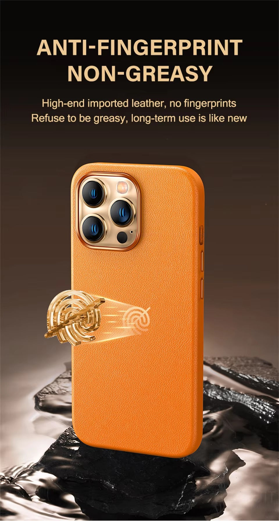 Premium Genuine Leather iPhone Case – 360° Full Protection, Luxury Armor Shell, Stylish & Durable Back Cover Case for iPhone