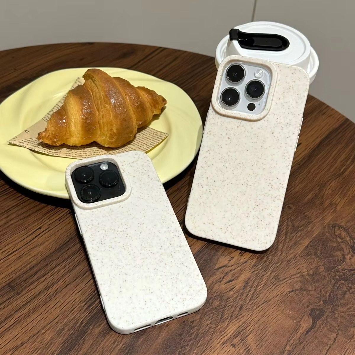 Premium Apple iPhone Case, MagSafe Compatible, Camera Lens and Screen Protection, Ultra Thin, Shockproof, Magnetic, Full All Around Protection, Biodegradable Wheat Straw Cover