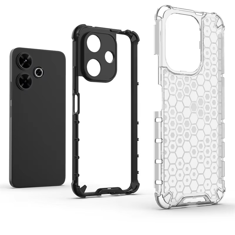 Robust Apple iPhone Case, MagSafe Compatible, Camera Lens and Screen Protection, Ultra Thin, Shockproof, Magnetic, Full All Around Protection, Honeycomb Armor Clear Cover