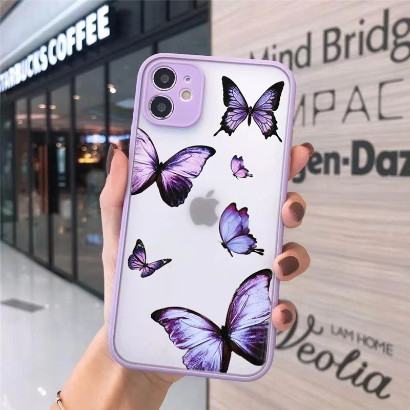 Luxury Apple iPhone Case, MagSafe Compatible, Camera Lens and Screen Protection, Ultra Thin, Shockproof, Magnetic, Full All Around Protection, Clear Butterfly Soft Cover