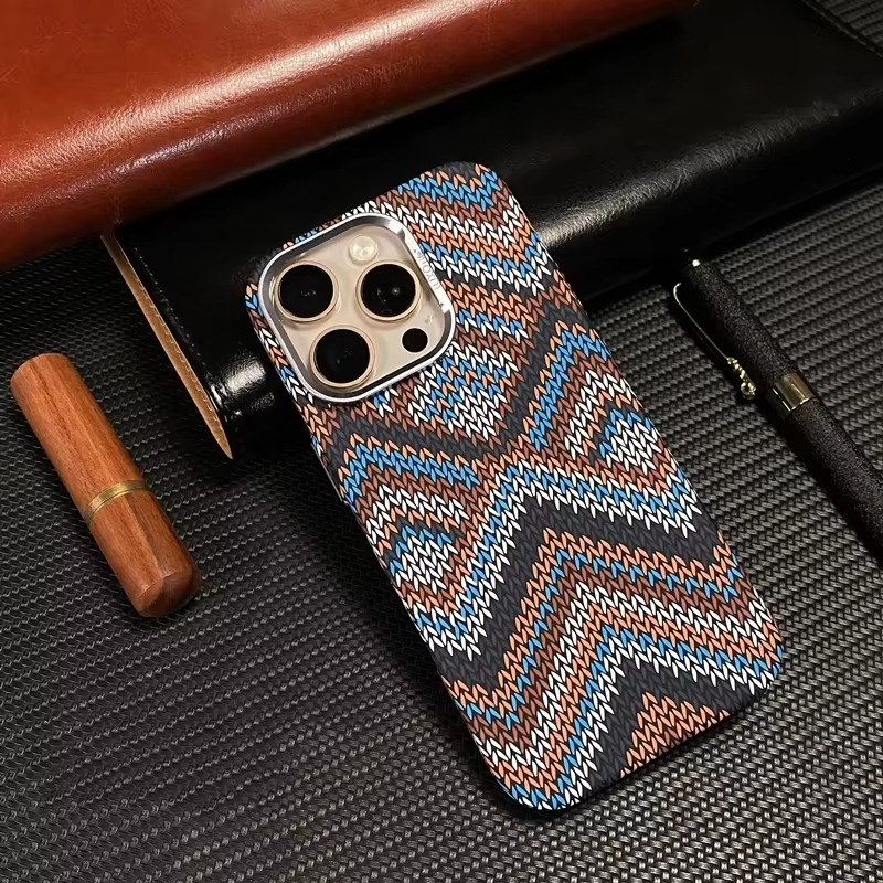 Premium Apple iPhone Case, MagSafe Compatible, Camera Lens and Screen Protection, Ultra Thin, Shockproof, Magnetic, Full All Around Protection, Nordic Sweater Hard Cover