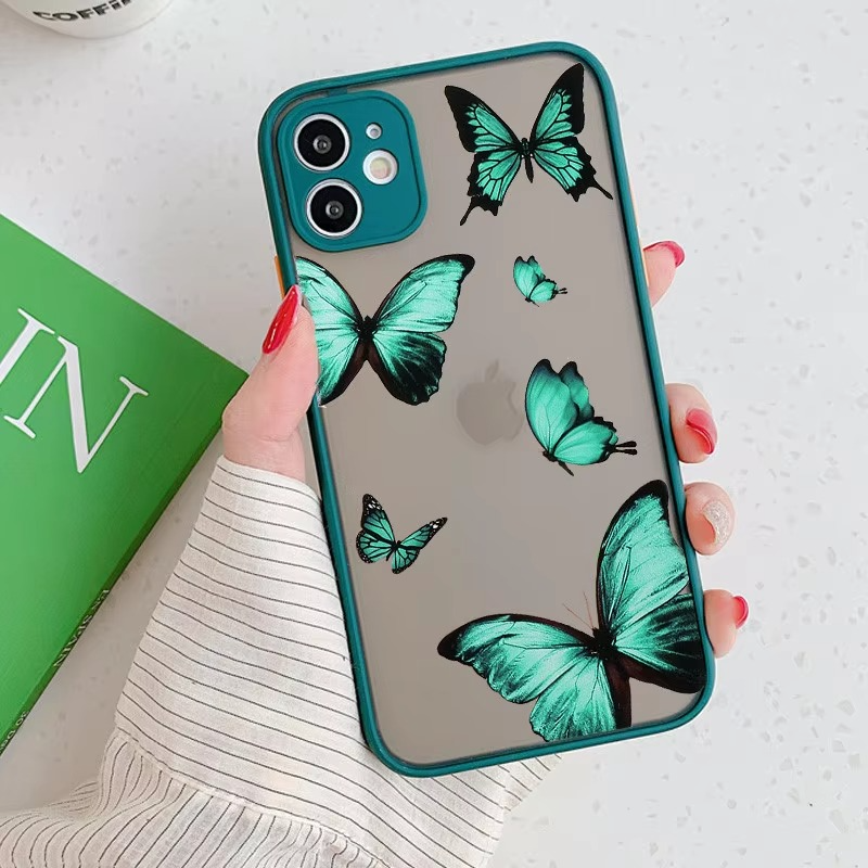 Luxury Apple iPhone Case, MagSafe Compatible, Camera Lens and Screen Protection, Ultra Thin, Shockproof, Magnetic, Full All Around Protection, Clear Butterfly Soft Cover