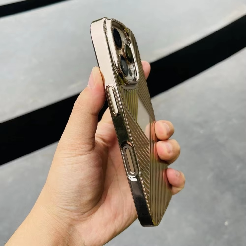 Luxury Apple iPhone Case, MagSafe Compatible, Camera Lens and Screen Protection, Ultra Thin, Shockproof, Magnetic, Full All Around Protection, Geometric Clear Bumper Cover