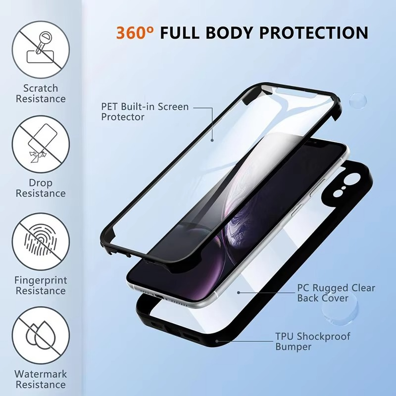Robust Apple iPhone Case, MagSafe Compatible, Camera Lens and Screen Protection, Ultra Thin, Shockproof, Magnetic, Full All Around Protection, 360 Clear Rugged Shield Cover