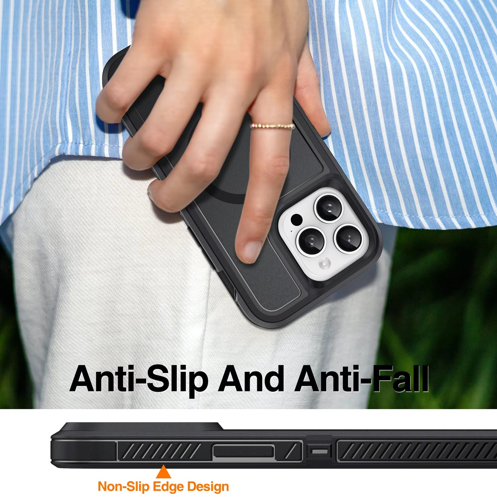 Premium Apple iPhone Case, MagSafe Compatible, Camera Lens and Screen Protection, Ultra Thin, Shockproof, Magnetic, Full All Around Protection, Heavy Duty Stand Cover