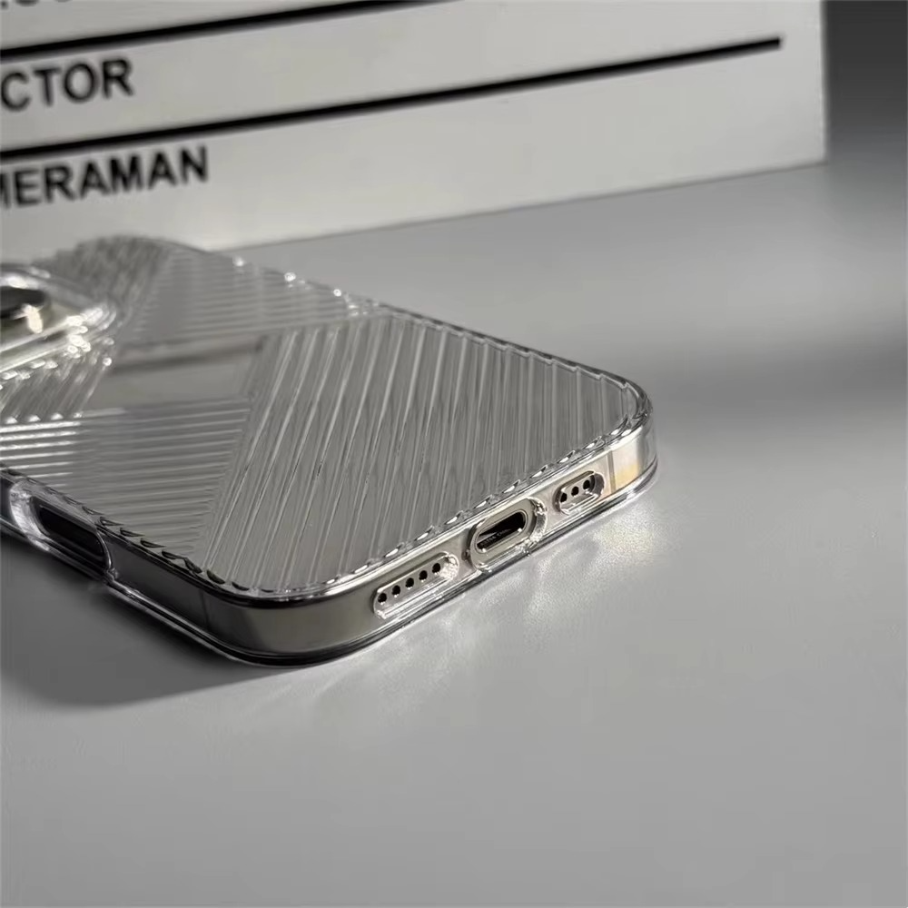 Luxury Apple iPhone Case, MagSafe Compatible, Camera Lens and Screen Protection, Ultra Thin, Shockproof, Magnetic, Full All Around Protection, Geometric Clear Bumper Cover