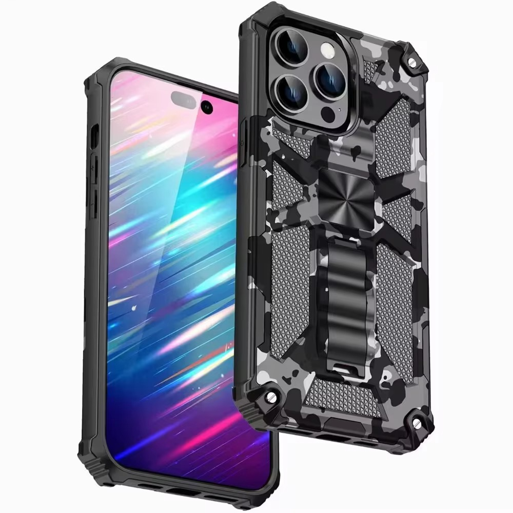 Robust Apple iPhone Case, MagSafe Compatible, Camera Lens and Screen Protection, Ultra Thin, Shockproof, Magnetic, Full All Around Protection, Camouflage Armor Cover