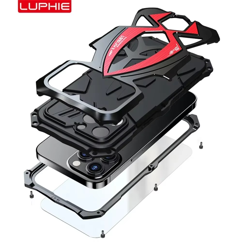 Luxury Apple iPhone Case, MagSafe Compatible, Camera Lens and Screen Protection, Ultra Thin, Shockproof, Magnetic, Full All Around Protection, Metal Armor Shell Cover