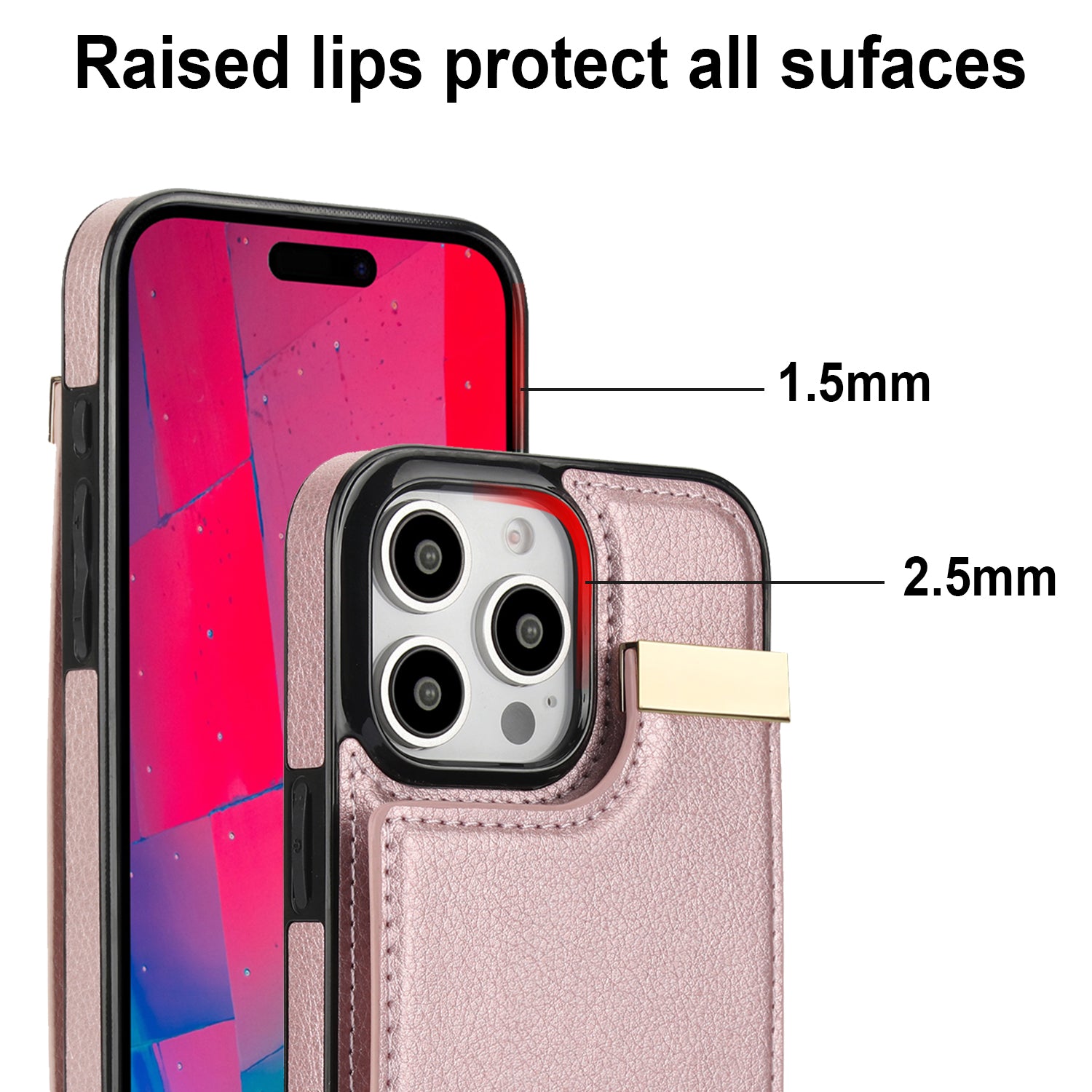 Shockproof Leather Wallet iPhone Case – Flip Cover with Card Holder, Secure Pocket, Durable Protection for iPhone Models